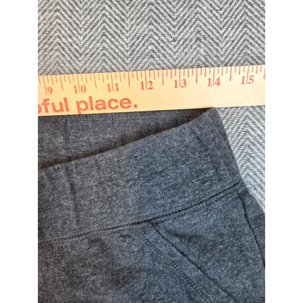 St Johns Bay Active Womens Medium Gray Heather Straight Leg Yoga Pants Pockets
